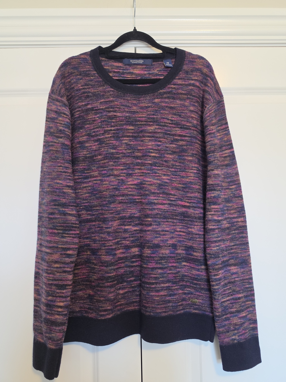 SCOTCH & SODA MEN’S 100% WOOL MULTICOLOR MELANGE SWEATER SIZE L